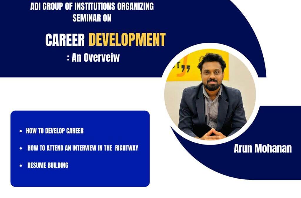 An engaging career guidance and interview skills training session was conducted for final year students by Mr. Arun Mohan from Adi Group of Institutions on 13/01/2026.