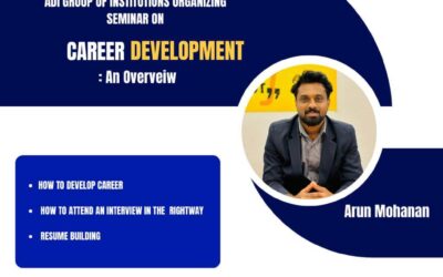 An engaging career guidance and interview skills training session was conducted for final year students by Mr. Arun Mohan from Adi Group of Institutions on 13/01/2026.